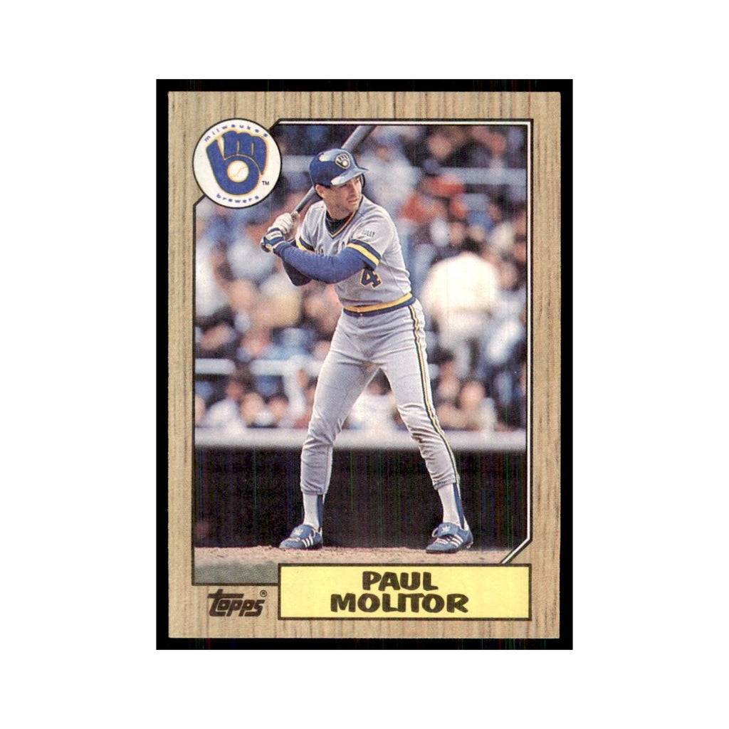 1987 Topps Baseball Card Paul Molitor Brewers #741