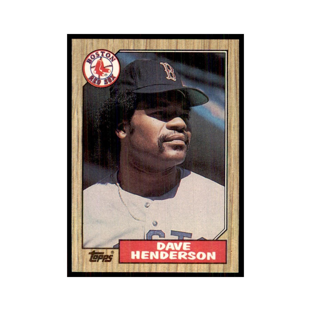 1987 Topps Baseball Card Dave Henderson Red Sox #452