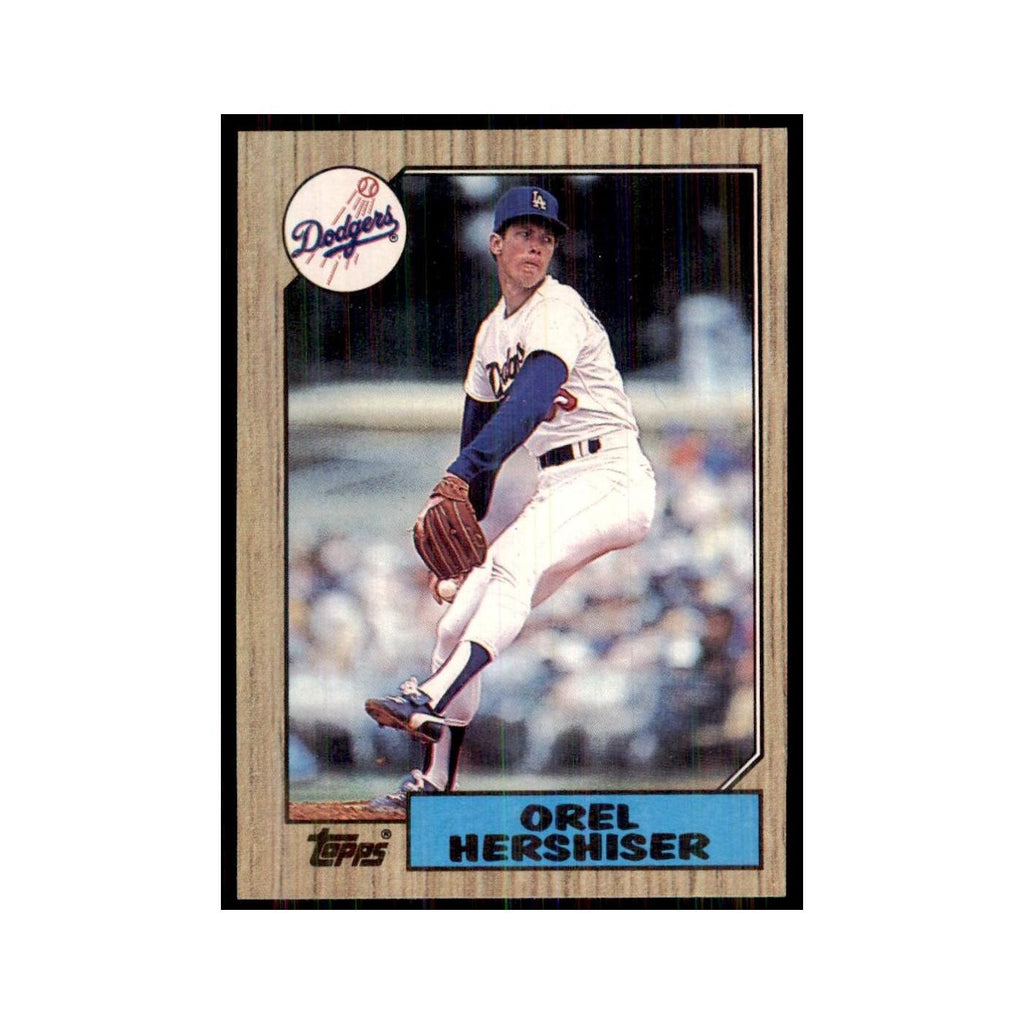 1987 Topps Baseball Card Orel Hershiser Dodgers #385