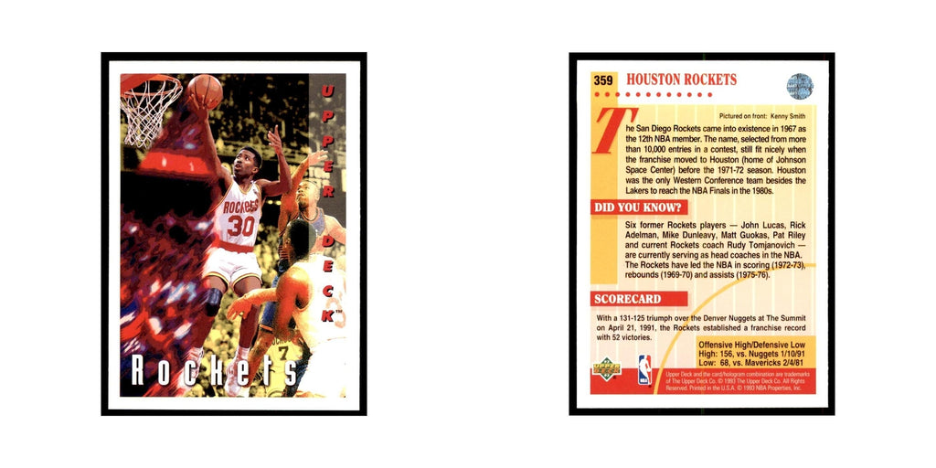 1992 Upper Deck Kenny Smith Basketball Cards #359