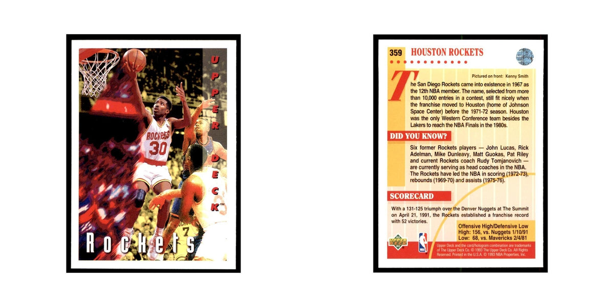 1992 Upper Deck Kenny Smith Basketball Cards #359
