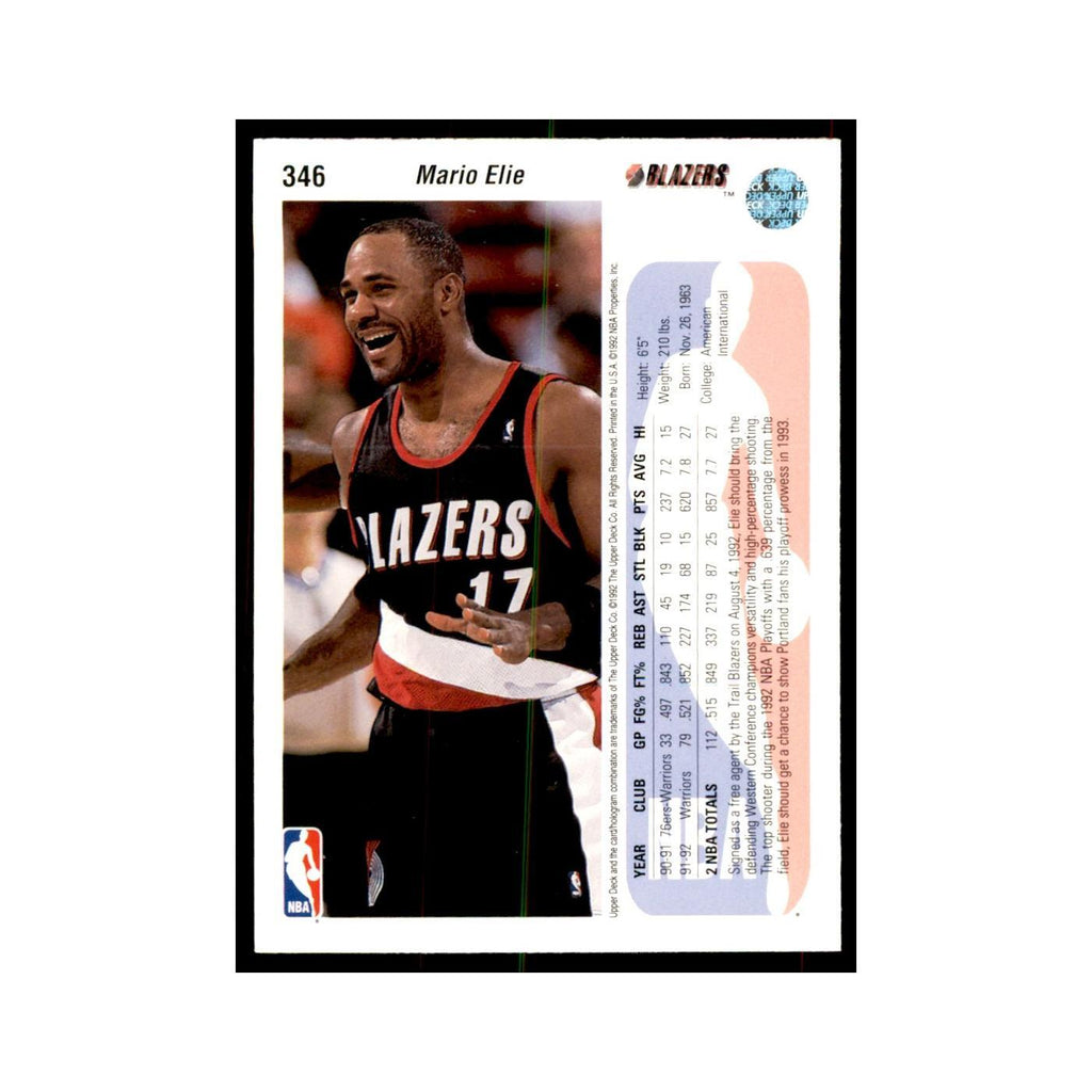 1992 Upper Deck Mario Elie Basketball Cards #346