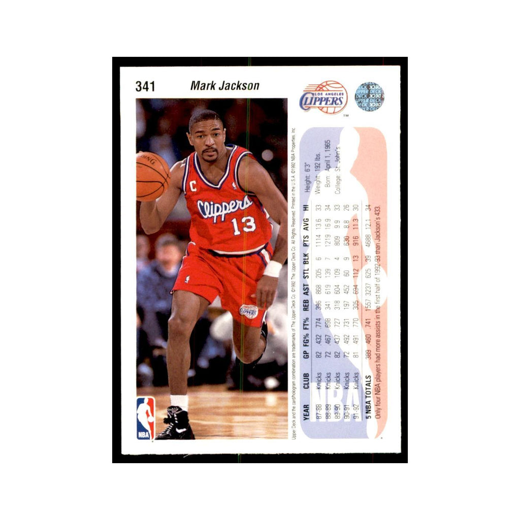 1992 Upper Deck Mark Jackson Basketball Cards #341