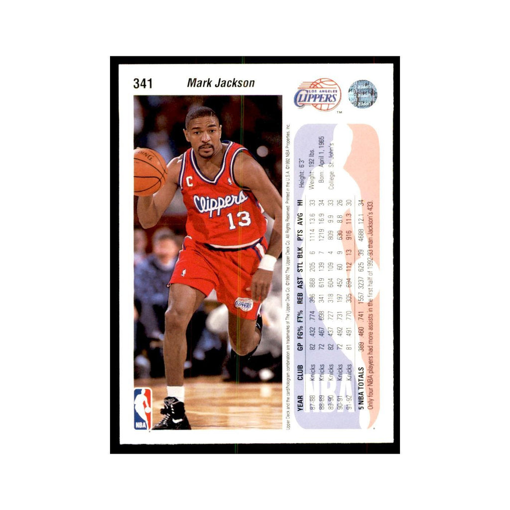 1992 Upper Deck Mark Jackson Basketball Cards #341