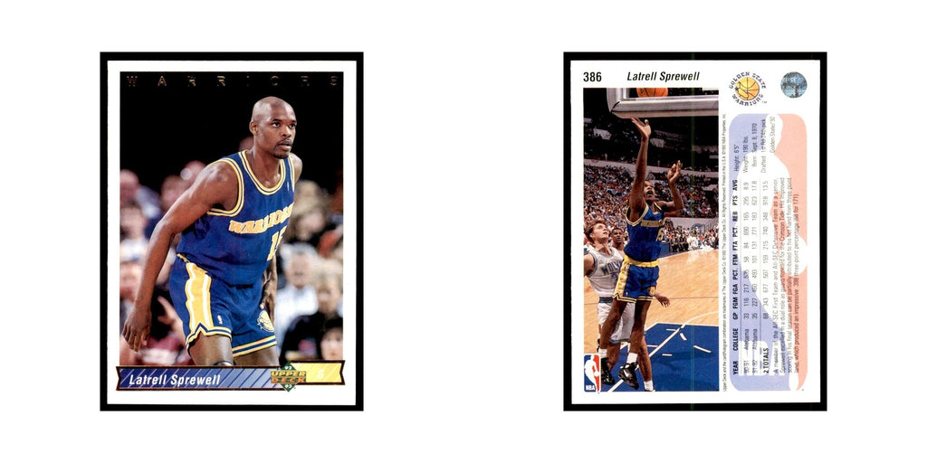 1992 Upper Deck Latrell Sprewell Basketball Cards #386