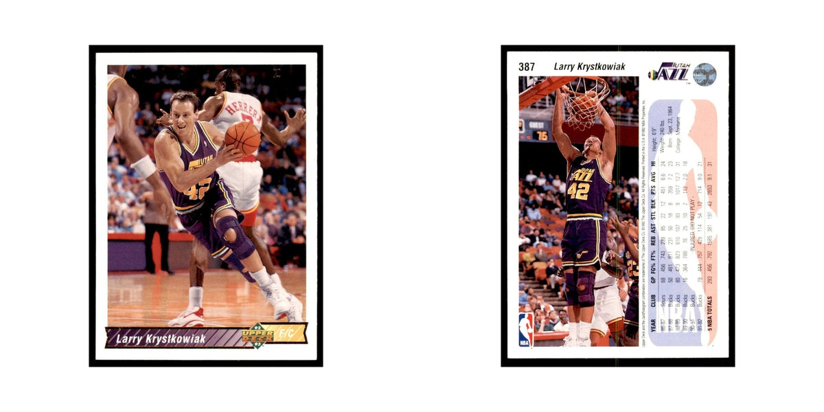 1992 Upper Deck Larry Krystkowiak Basketball Cards #387