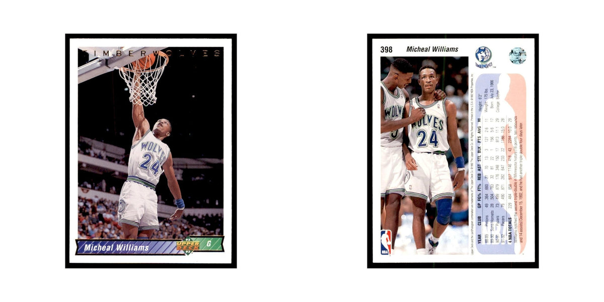 1992 Upper Deck Micheal Williams Basketball Cards #398