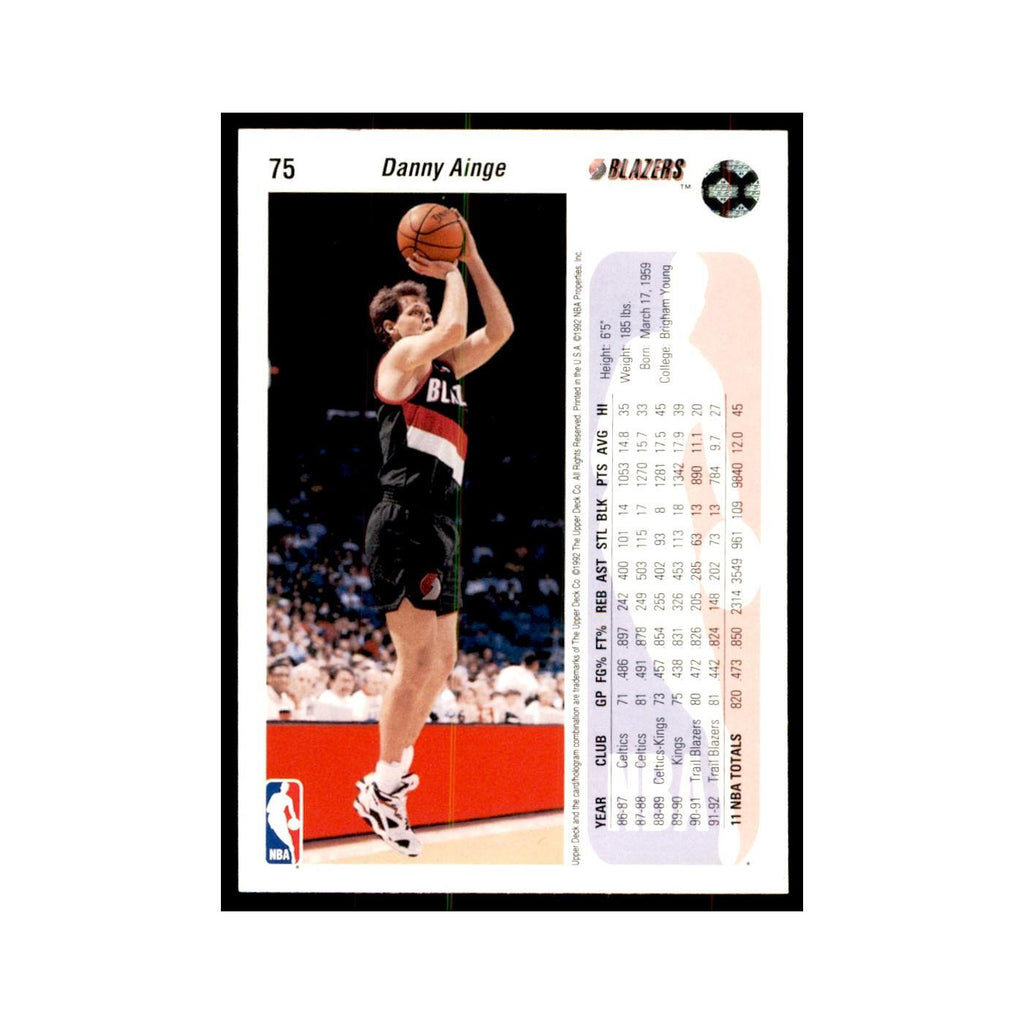 1992 Upper Deck Danny Ainge Basketball Cards #75