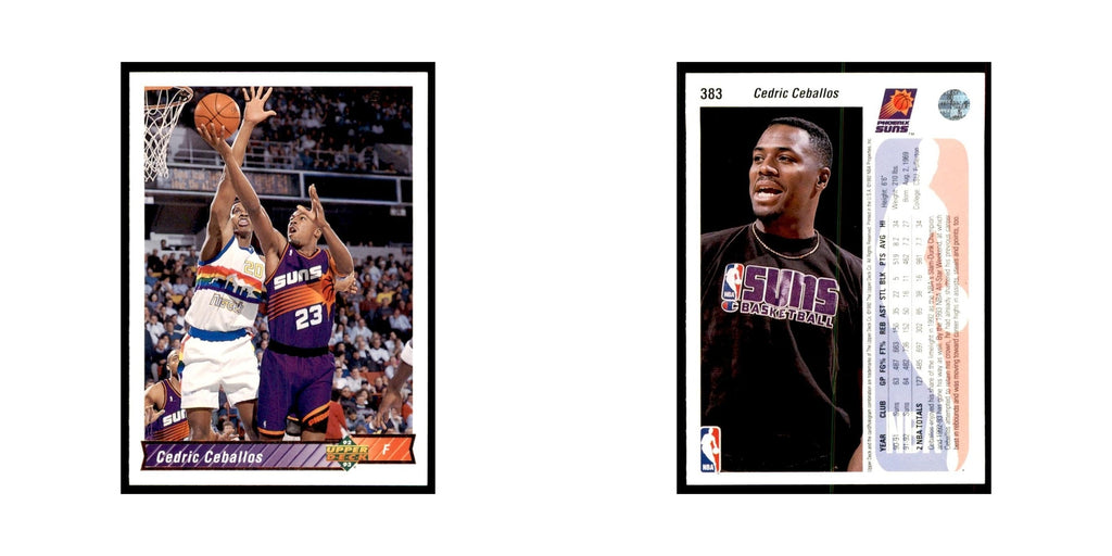 1992 Upper Deck Cedric Ceballos Basketball Cards #383
