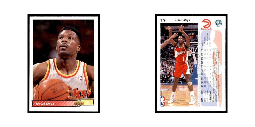 1992 Upper Deck Travis Mays Basketball Cards #379