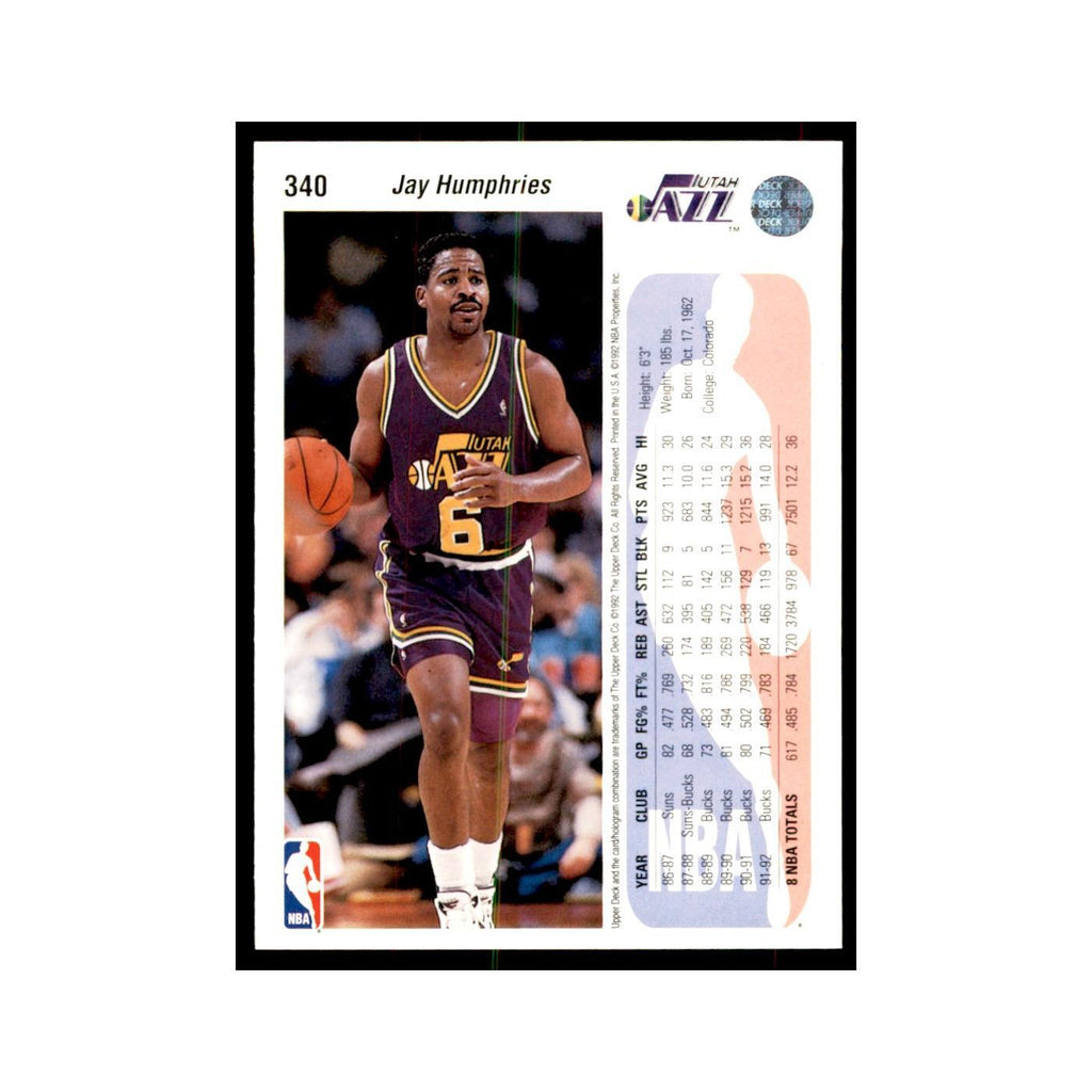 1992 Upper Deck Jay Humphries Basketball Cards #340