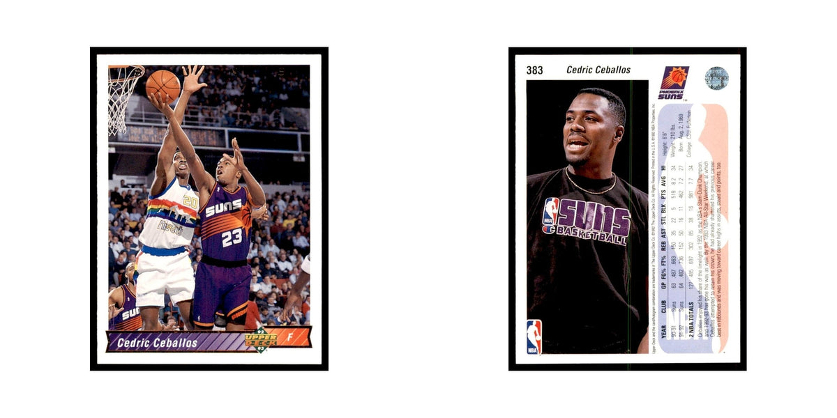 1992 Upper Deck Cedric Ceballos Basketball Cards #383