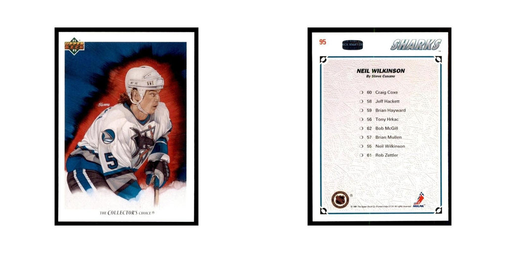 1991 Upper Deck Neil Wilkinson Hockey Cards #95