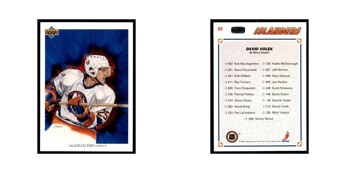 1991 Upper Deck David Volek Hockey Cards #89