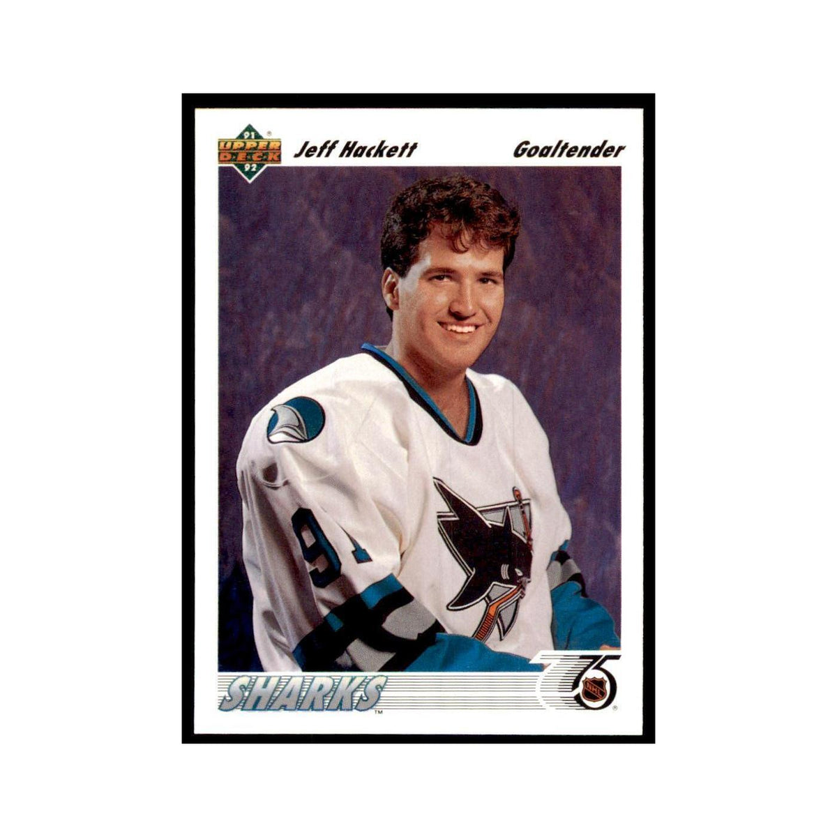 1991 Upper Deck Jeff Hackett Hockey Cards #58