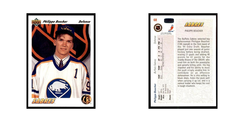 1991 Upper Deck Philippe Boucher Hockey Cards #68