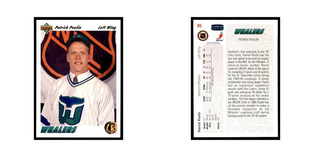 1991 Upper Deck Patrick Poulin Hockey Cards #65