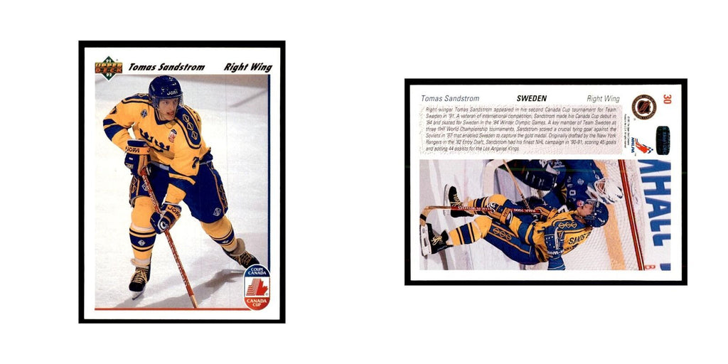 1991 Upper Deck Tomas Sandstrom Hockey Cards #30
