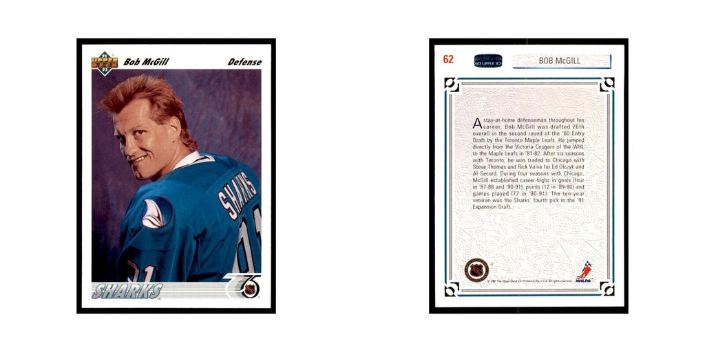 1991 Upper Deck Bob McGill Hockey Cards #62