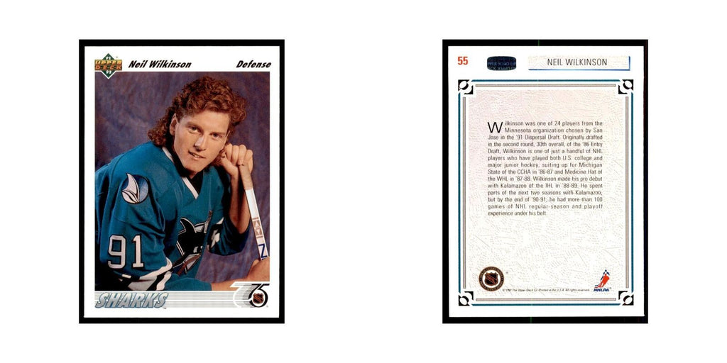 1991 Upper Deck Neil Wilkinson Hockey Cards #55