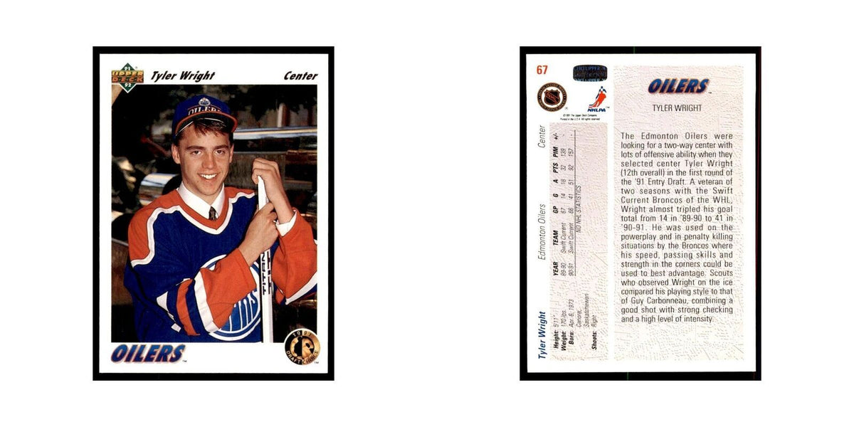 1991 Upper Deck Tyler Wright Hockey Cards #67