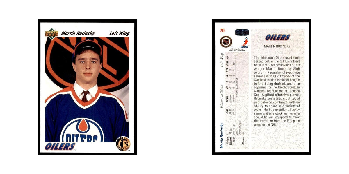 1991 Upper Deck Martin Rucinsky Hockey Cards #70