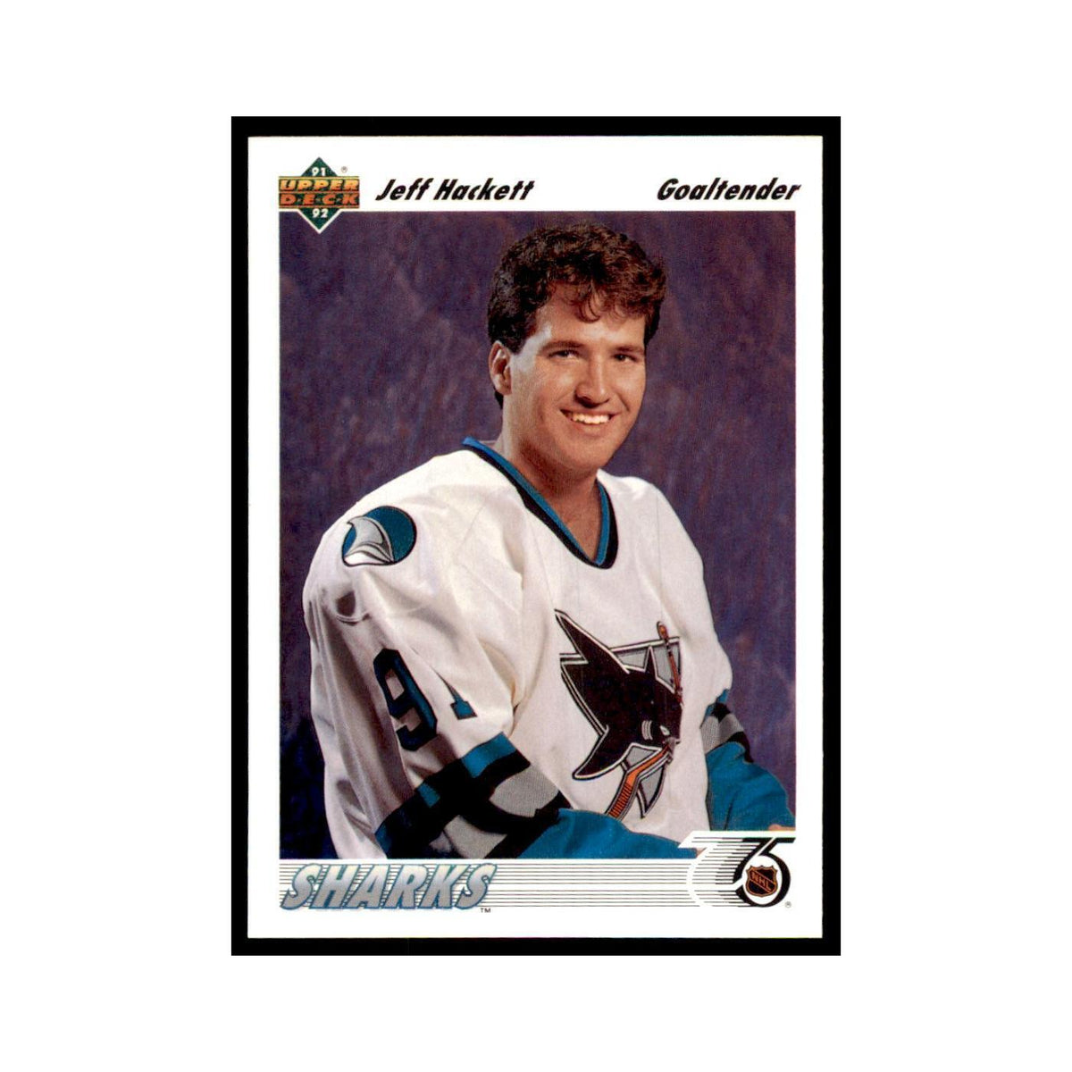 1991 Upper Deck Jeff Hackett Hockey Cards #58