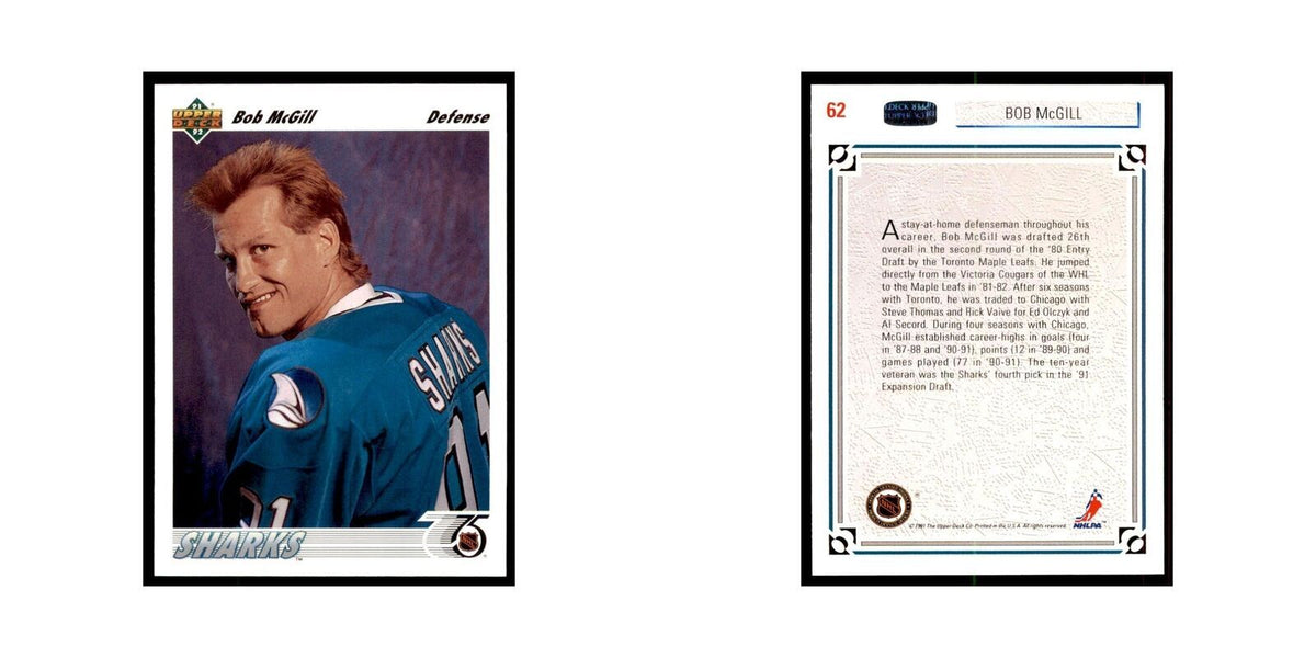 1991 Upper Deck Bob McGill Hockey Cards #62