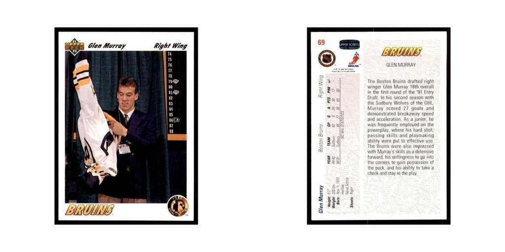 1991 Upper Deck Glen Murray Hockey Cards #69