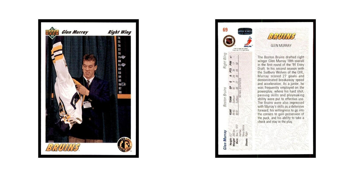 1991 Upper Deck Glen Murray Hockey Cards #69