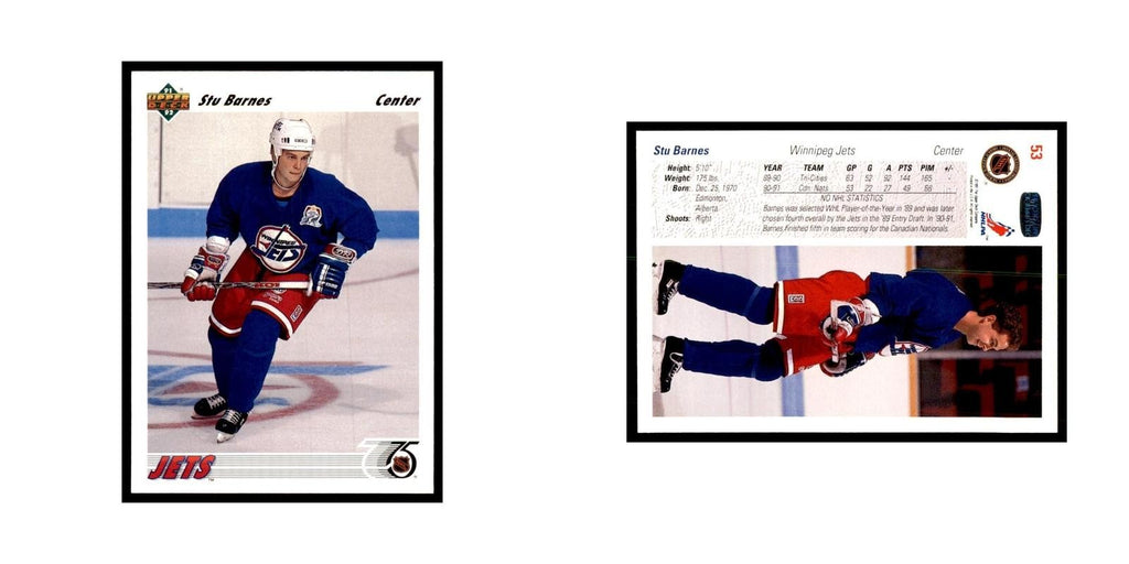 1991 Upper Deck Stu Barnes Hockey Cards #53