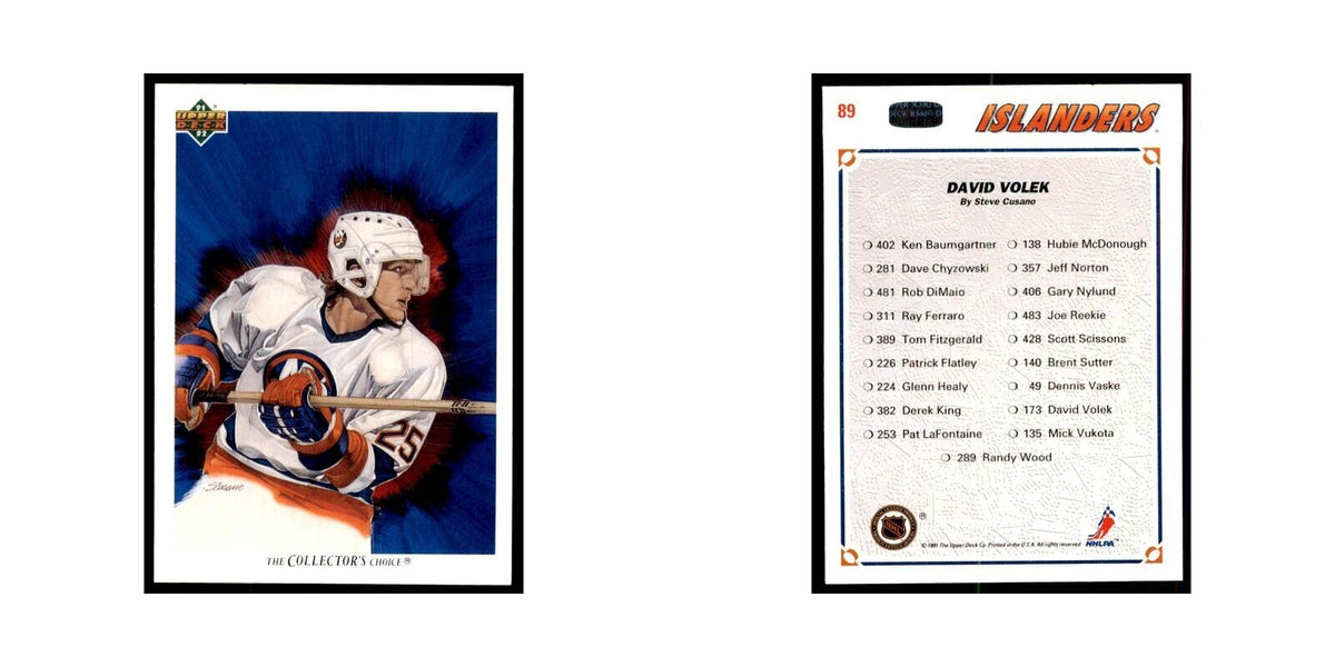 1991 Upper Deck David Volek Hockey Cards #89