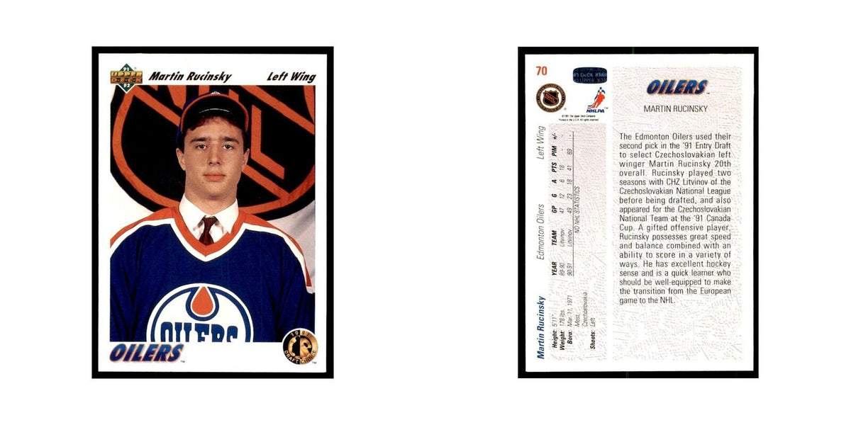 1991 Upper Deck Martin Rucinsky Hockey Cards #70