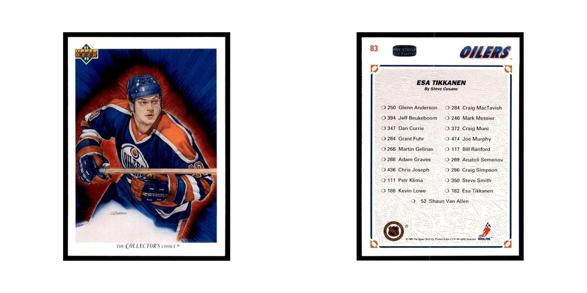 1991 Upper Deck Esa Tikkanen Hockey Cards #83