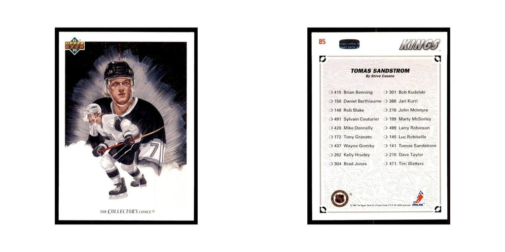 1991 Upper Deck Tomas Sandstrom Hockey Cards #85