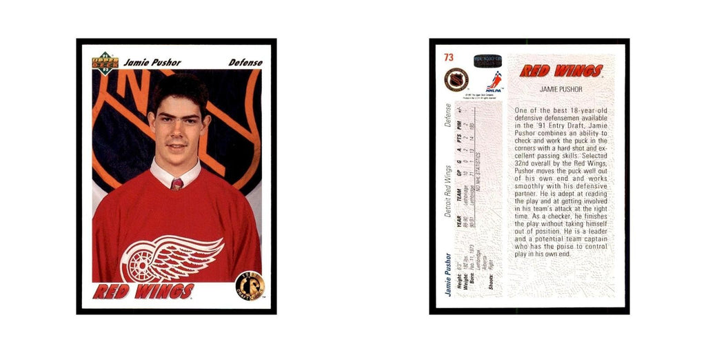 1991 Upper Deck Jamie Pushor Hockey Cards #73