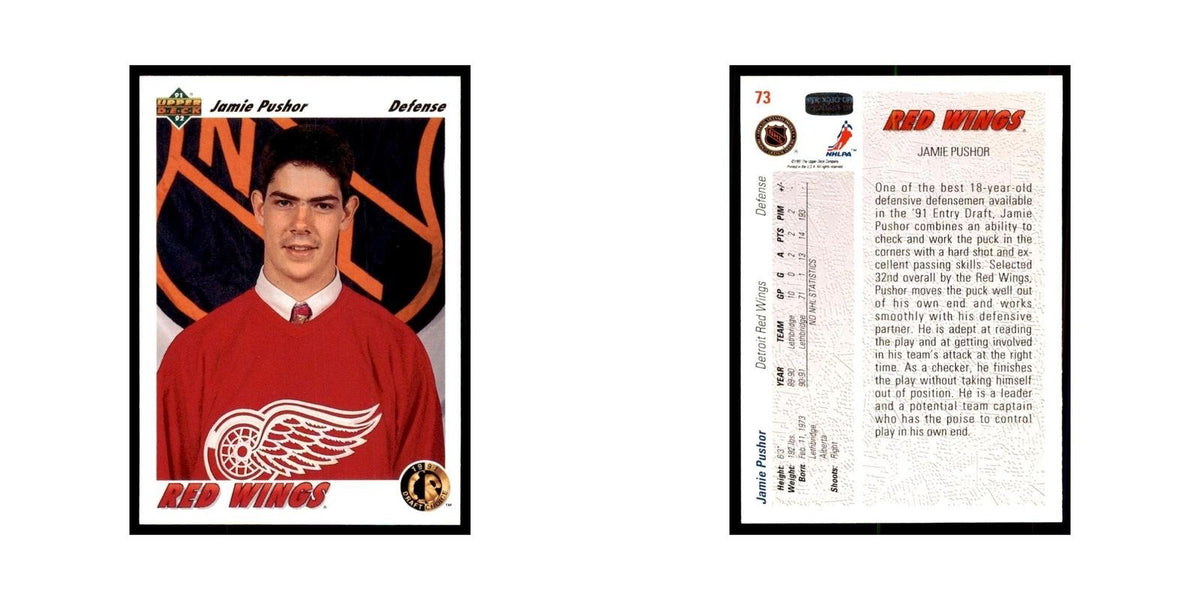1991 Upper Deck Jamie Pushor Hockey Cards #73