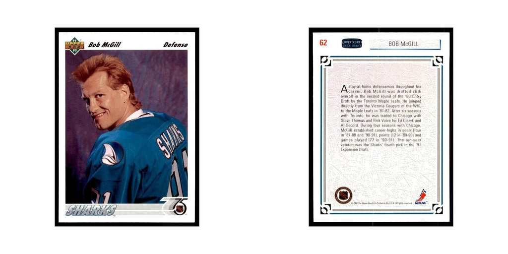 1991 Upper Deck Bob McGill Hockey Cards #62