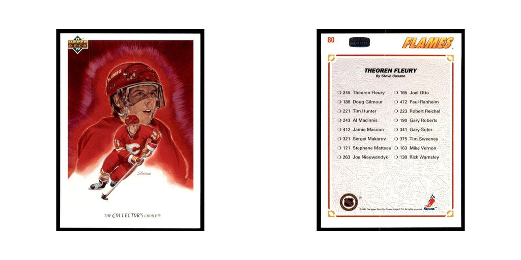 1991 Upper Deck Theo Fleury Hockey Cards #80
