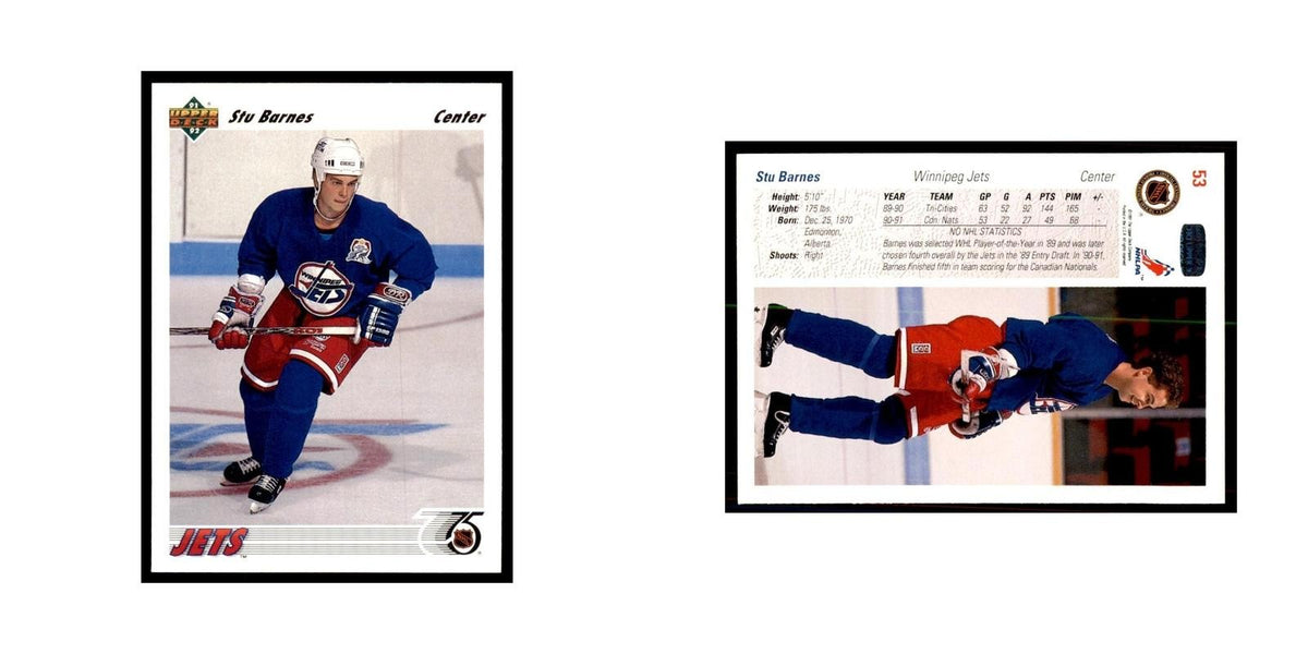 1991 Upper Deck Stu Barnes Hockey Cards #53