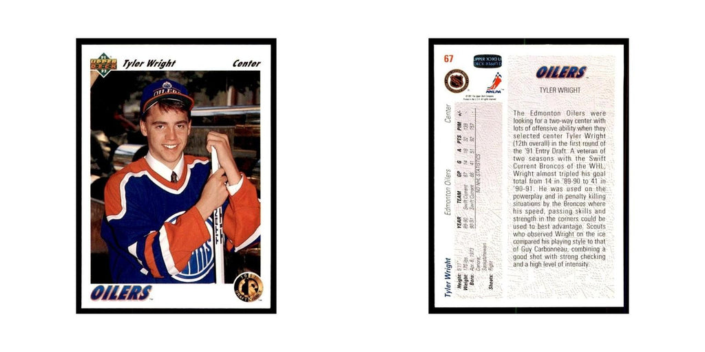 1991 Upper Deck Tyler Wright Hockey Cards #67