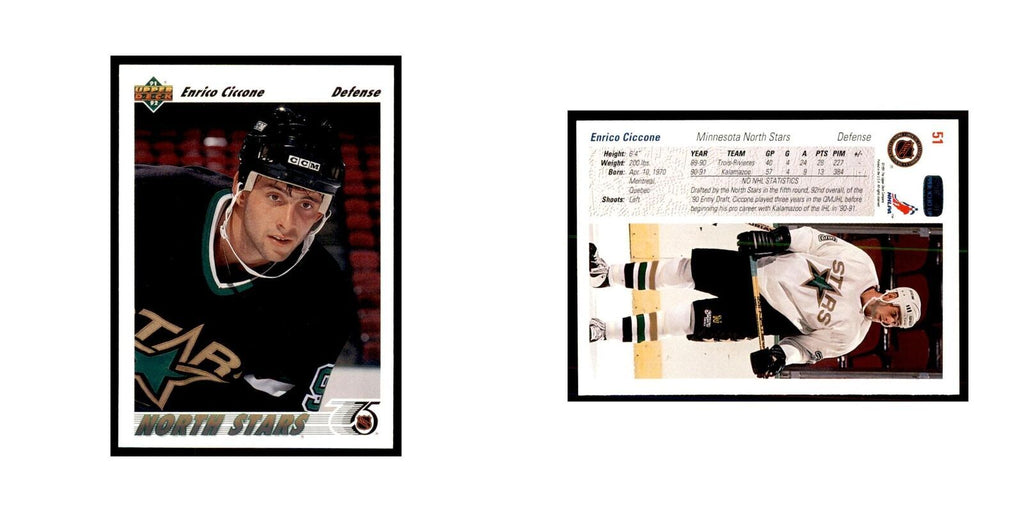 1991 Upper Deck Enrico Ciccone Hockey Cards #51