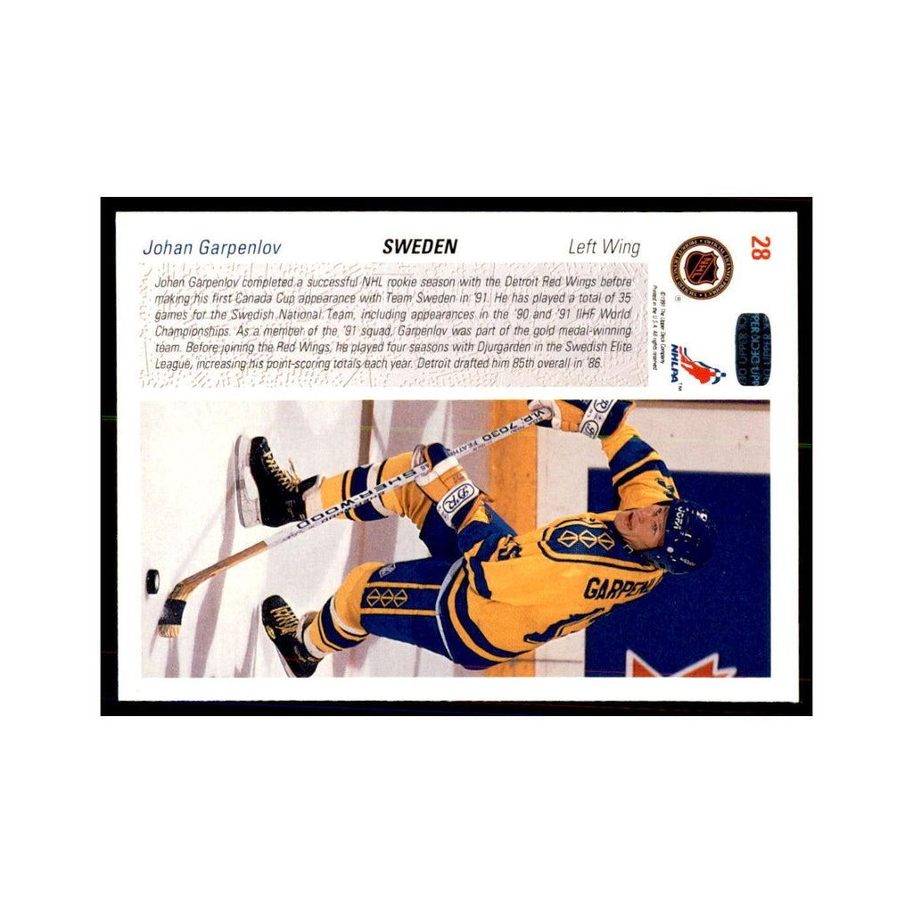 1991 Upper Deck Johan Garpenlov Hockey Cards #28