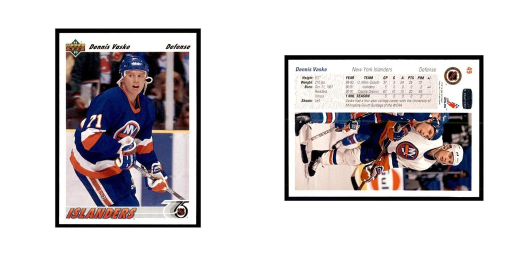 1991 Upper Deck Dennis Vaske Hockey Cards #49
