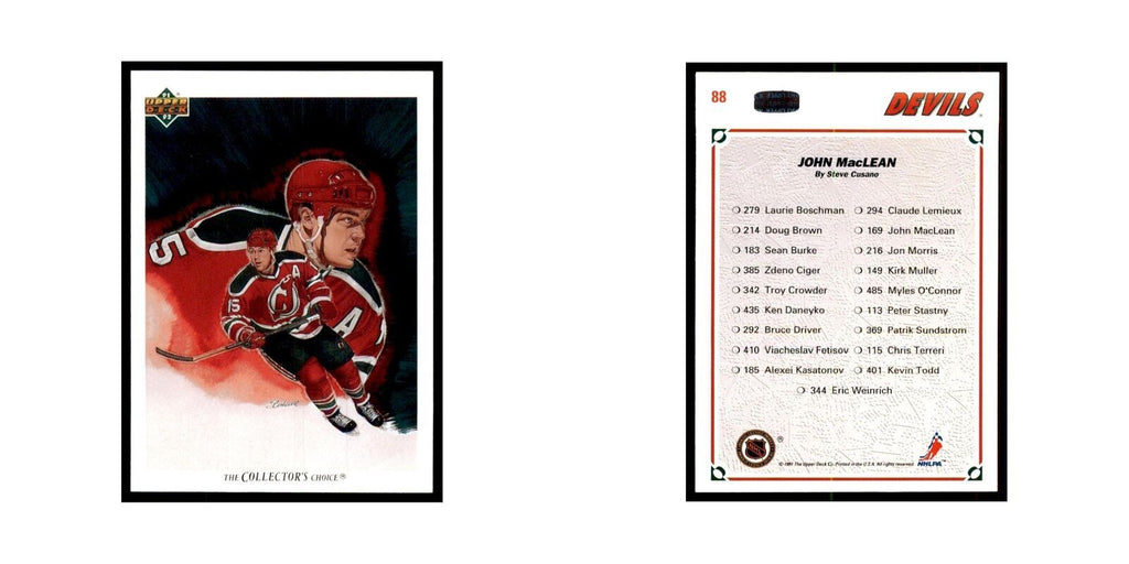 1991 Upper Deck John MacLean Hockey Cards #88