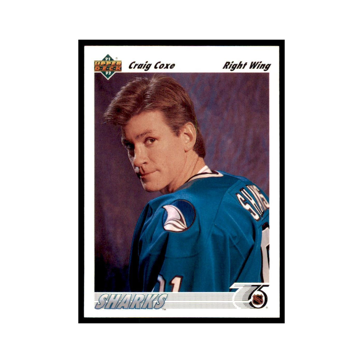 1991 Upper Deck Craig Coxe Hockey Cards #60