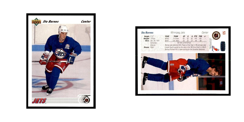 1991 Upper Deck Stu Barnes Hockey Cards #53