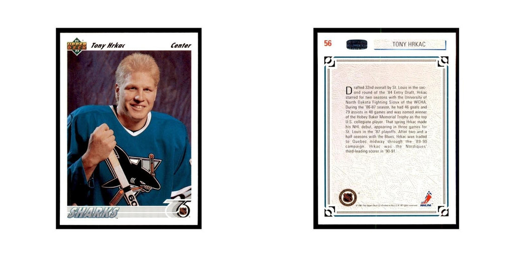 1991 Upper Deck Tony Hrkac Hockey Cards #56