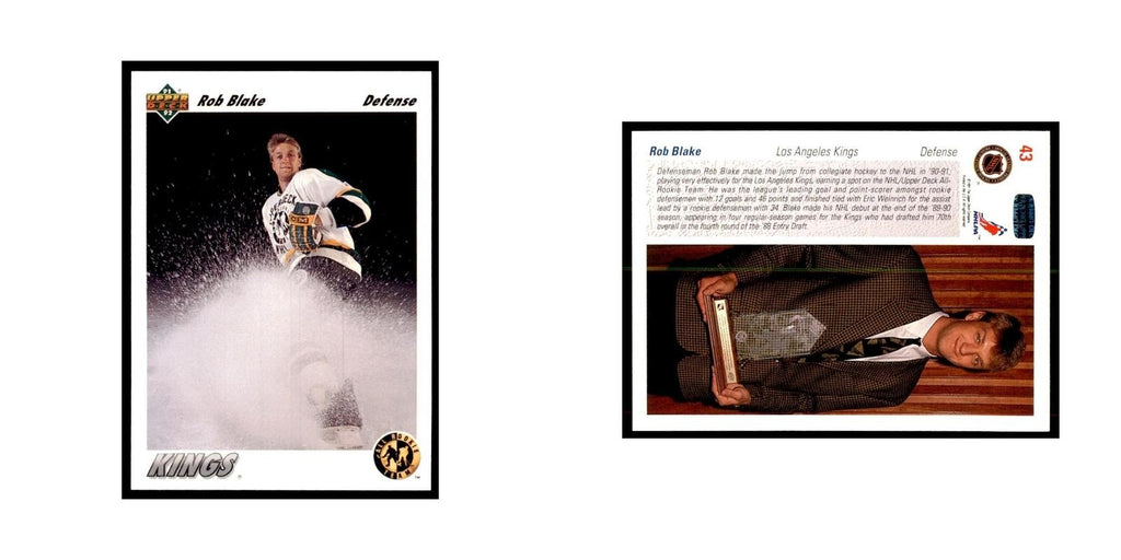 1991 Upper Deck Rob Blake Hockey Cards #43