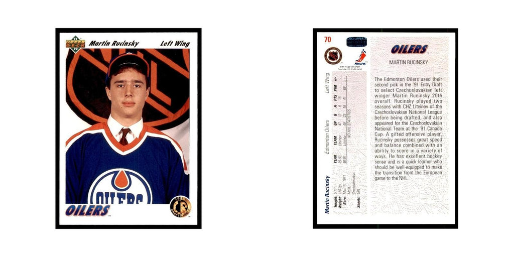 1991 Upper Deck Martin Rucinsky Hockey Cards #70